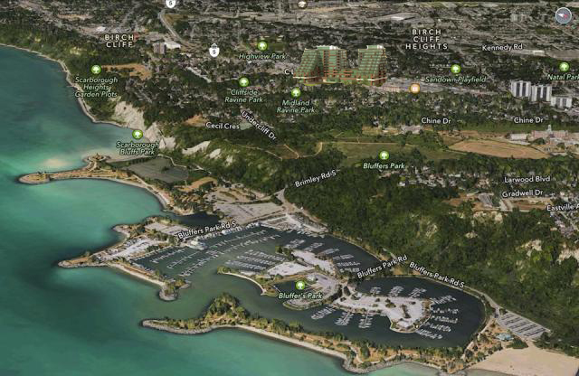 Haven on The Bluffs arial view